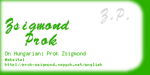 zsigmond prok business card
